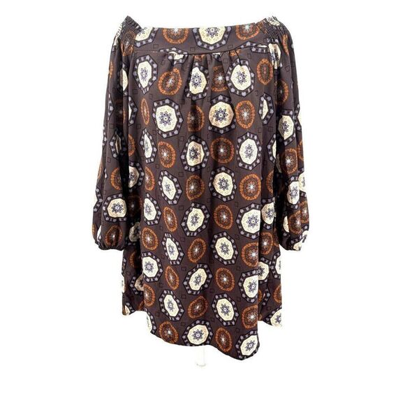 Ces Femme by Mi-in Off-Shoulder Boho Dress - Size M - Gorgeous Geometric Print - Picture 1 of 11